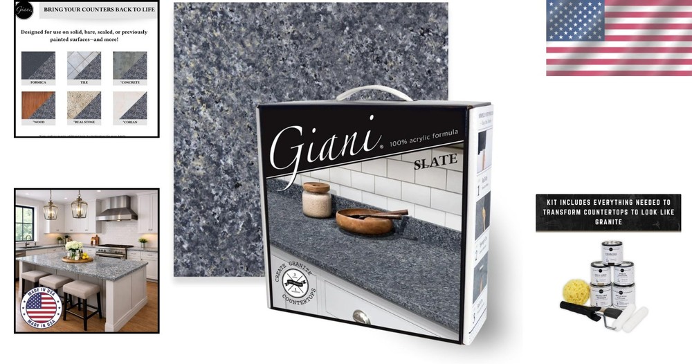 Slate Finish Granite Countertop Kit - Easy Application