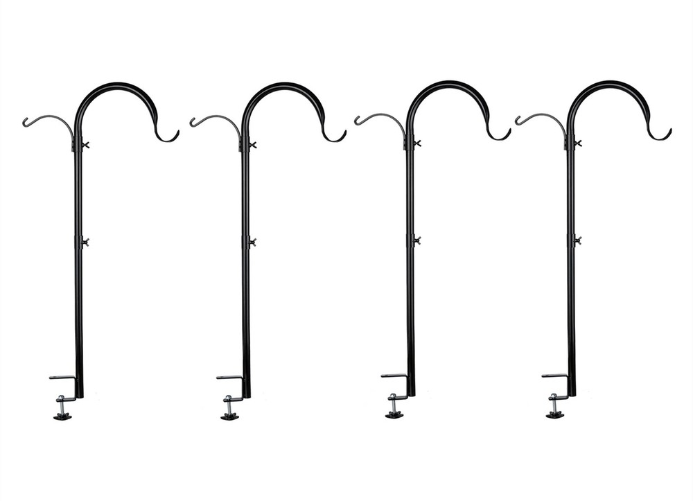 WOSIBO 4 Pack Three Span Deck Hook, 37 Inches Deck Bird Feeder Pole, Hanging ...