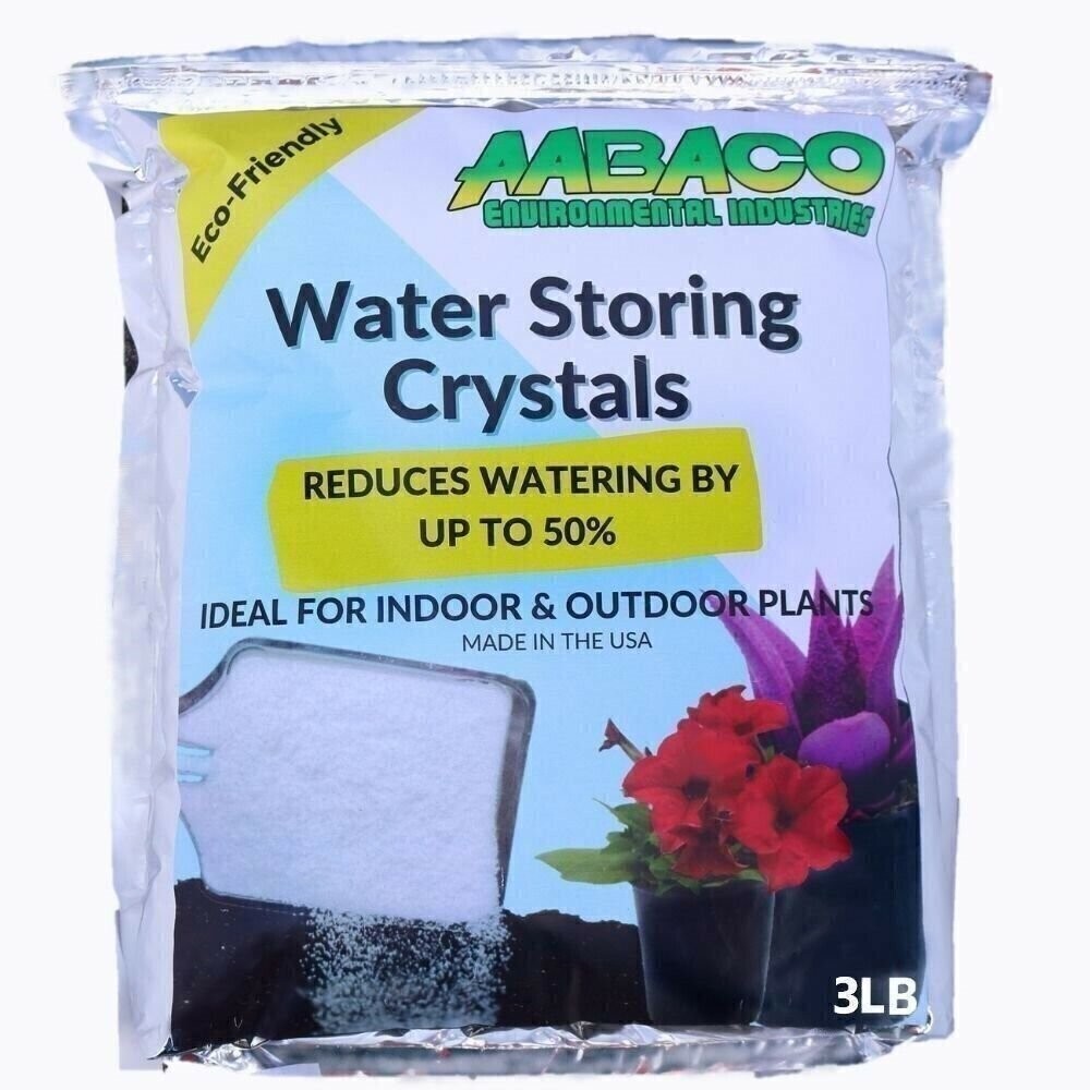 Soil Moisture Water Absorbing Polymer Crystals  - 3lb