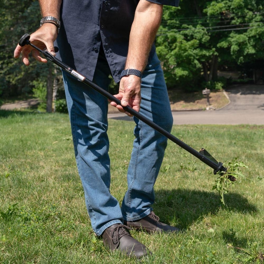 Weed Hound Stand Up Weed Puller 36" - Upright Dandelion Root Remover Tool wit...