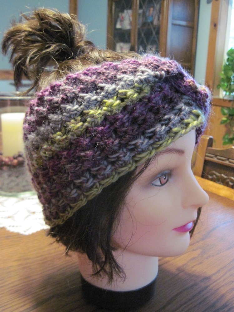CROCHETED EAR WARMER HEADBAND STYLE - HANDMADE
