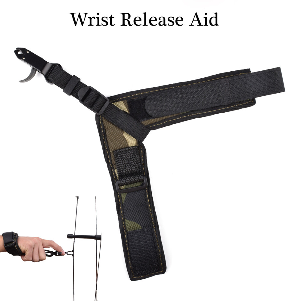 Release Aids Strap Trigger Caliper Archery Wrist Adjustable Compound Bow Hunting