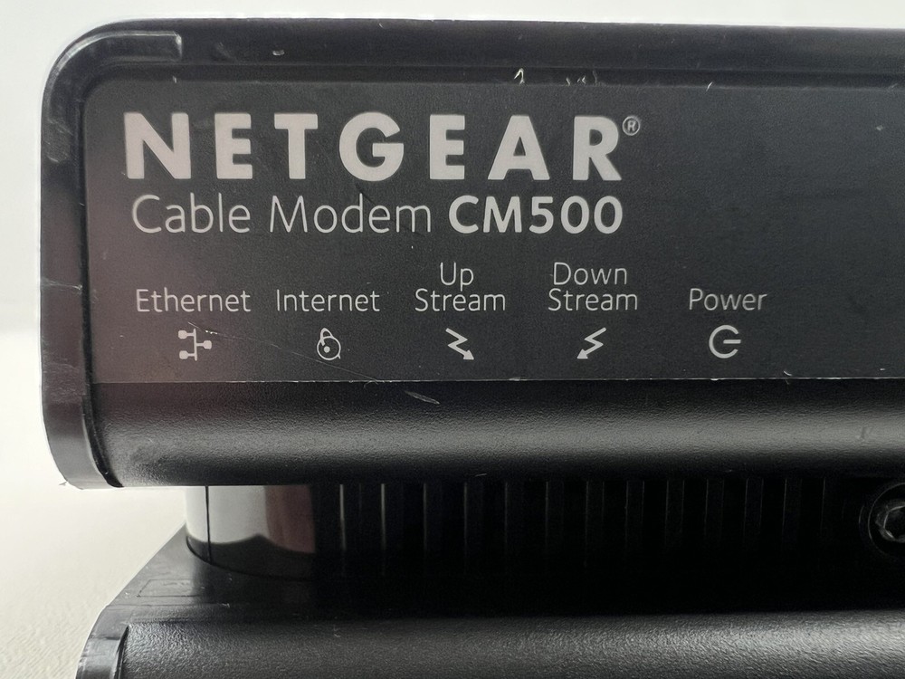 NETGEAR CM500 680 Mbps Cable Modem + Power Adapter + Cable
