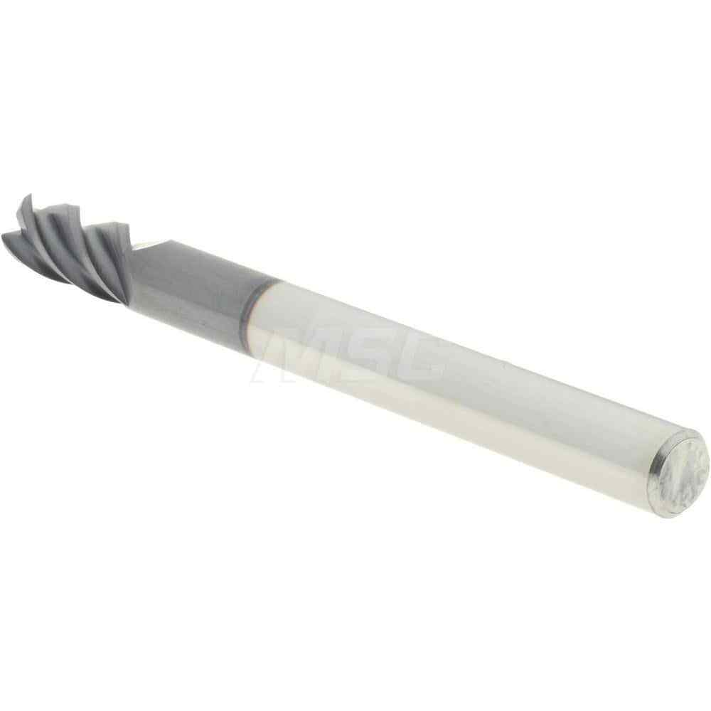 Accupro 3/16" Diam 4 Flute Single End Solid Carbide 0.02" Corner Radius End M...