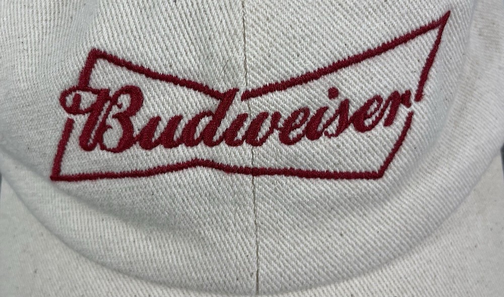 American Eagle BUDWEISER Men's One-Size Tan Hat with Adjustable Strap in Back