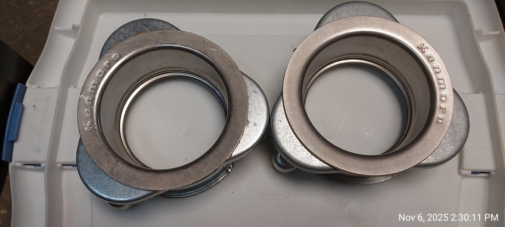 2x Kenmore Garbage Disp Flange-Clamp Ring