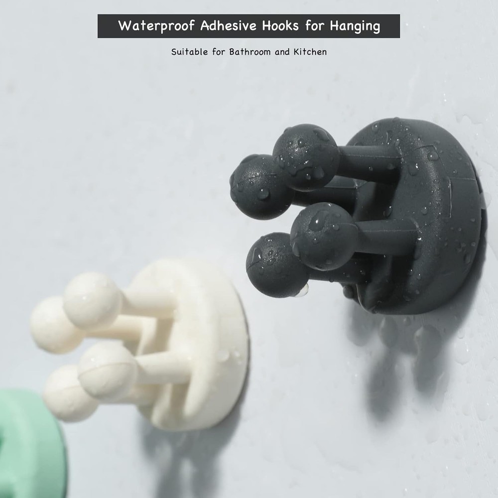 Multi-Function Silicone Toothbrush Holders - Easy Install Waterproof Wall Hooks