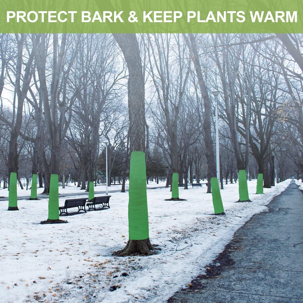 FIFNIM 400FT Tree Wraps to Protect Bark,Tree Protector 400FT(Green）, Green