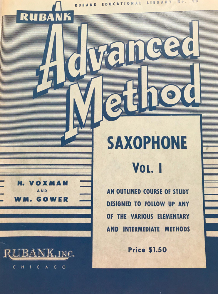 Vintage Rubank Advanced Method Saxophone Vol 1 Advanced Band Method 1940