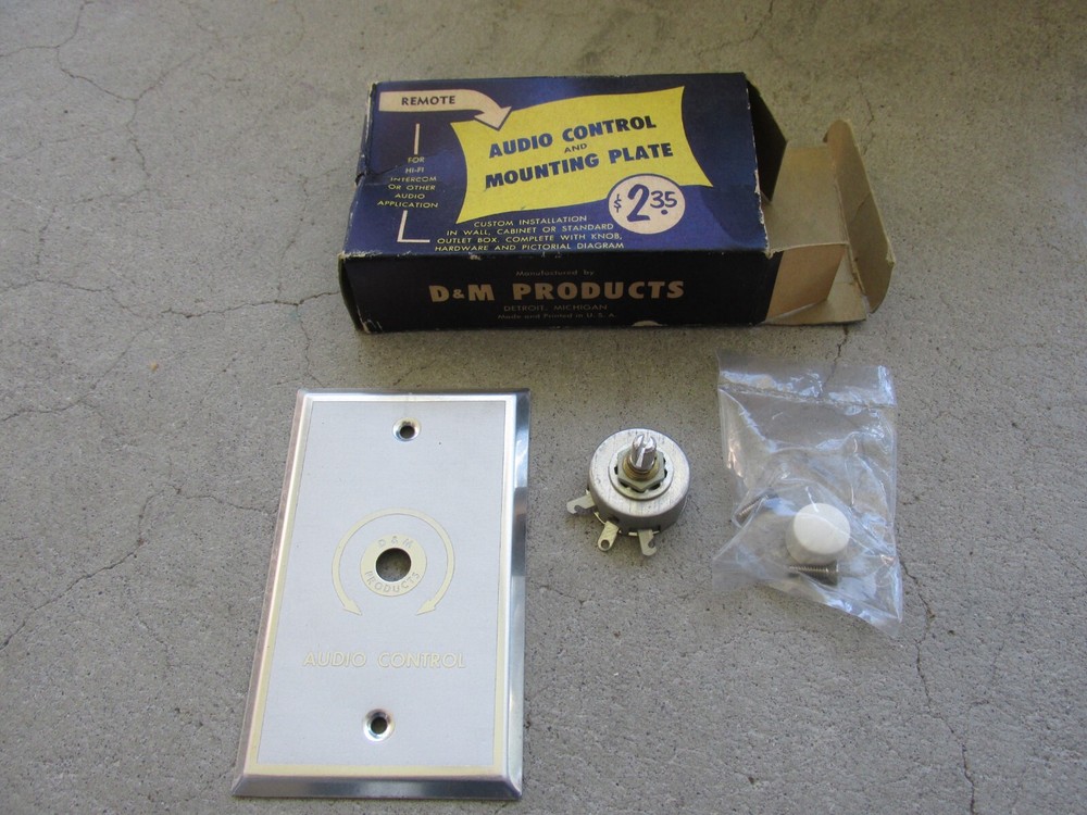 D & M PRODUCTS AUDIO CONTROL AND MOUNTING PLATE NEW NEVER USED