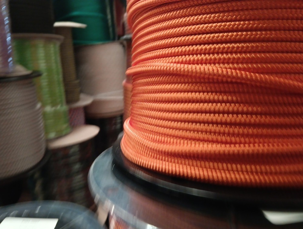 1/4 x 150 ft. Double Braid-Yacht Braid polyester rope. Burnt Orange