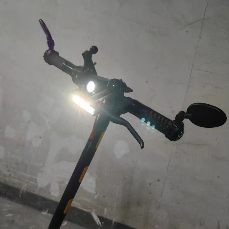 Front LED Light for Ninebot Electric Scooter Waterproof Flashlight USB Charging