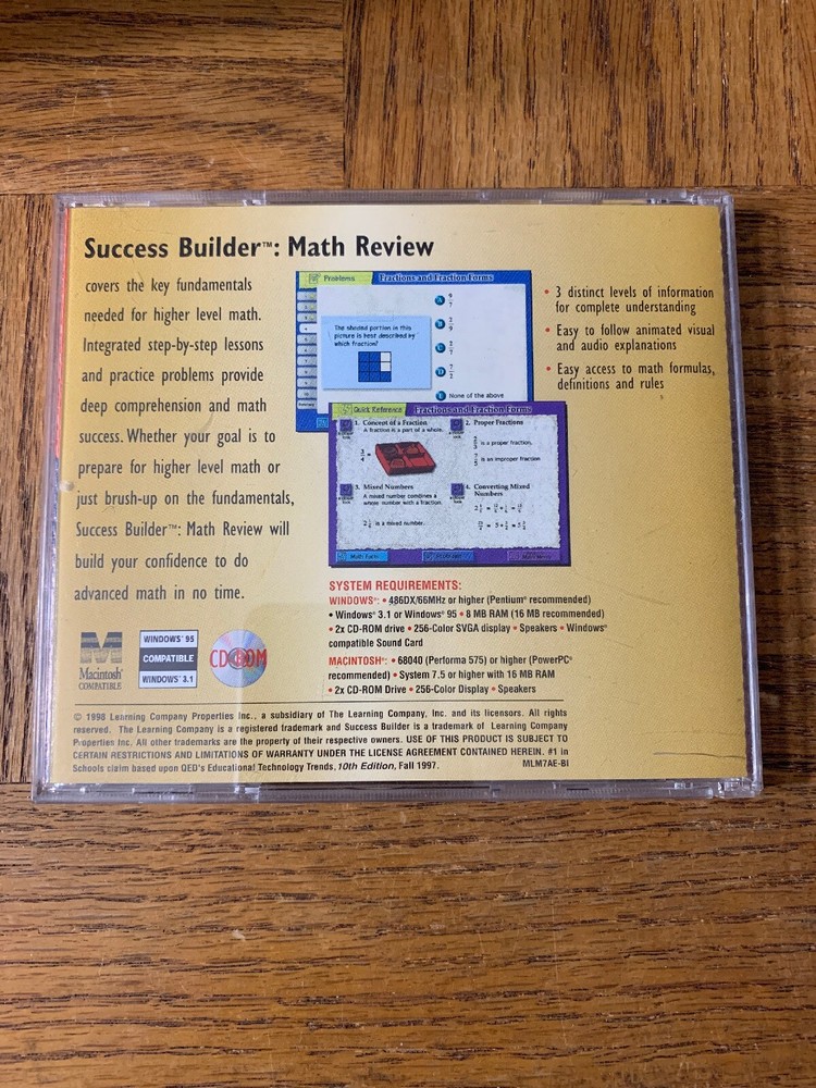 Success Builder Math Review PC Cd