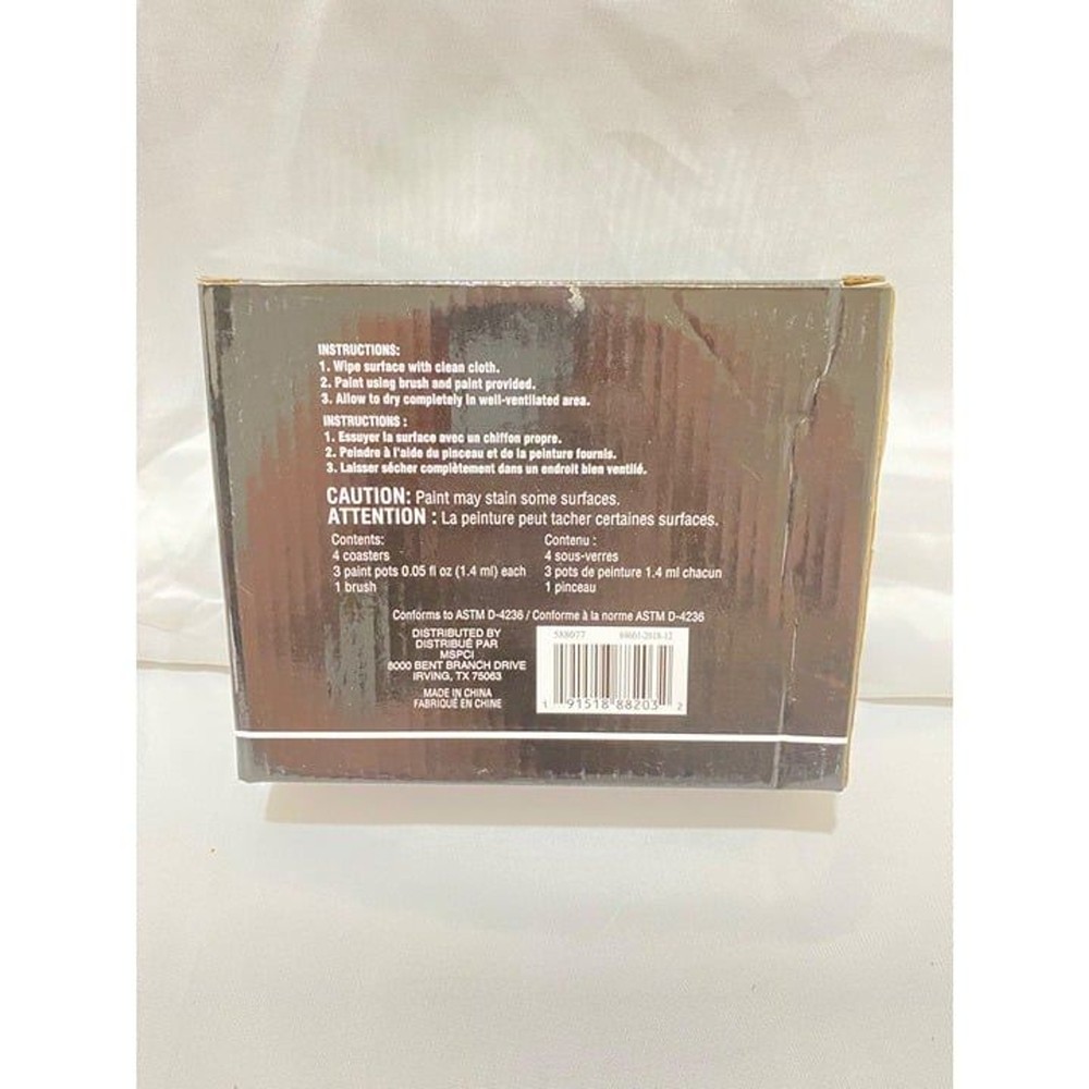 ArtMinds Ceramic Coaster Kit 8 Piece DIY Paintable