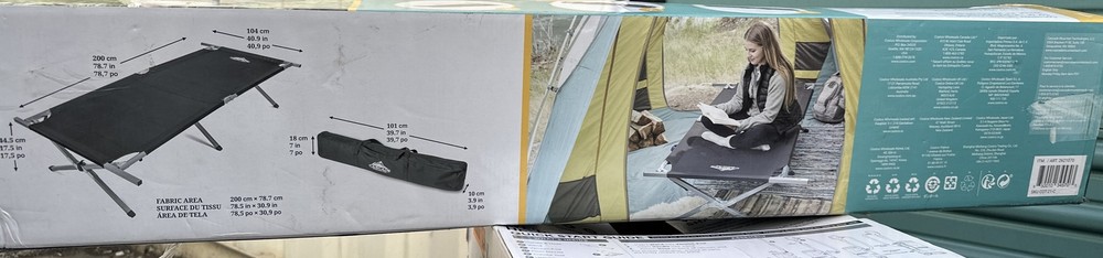 ⚡️Cascade Heavy Duty Camp Cot - 300 Pound Capacity (78x17)