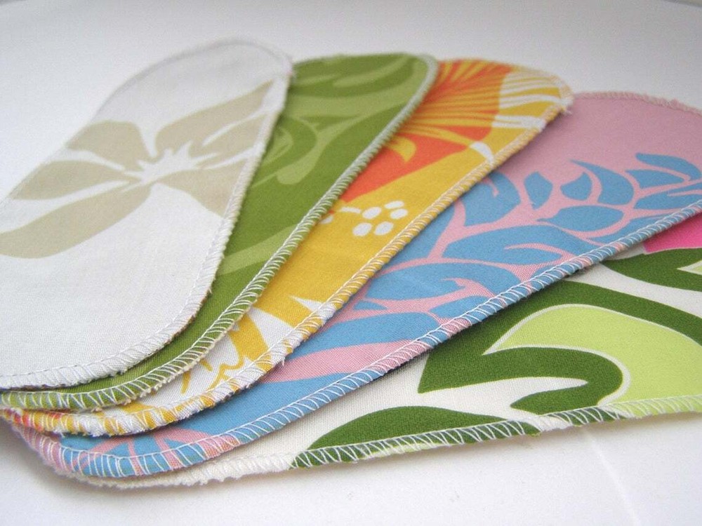 Cloth Menstrual Pantyliner SAMPLER SET - Hawaiian Print