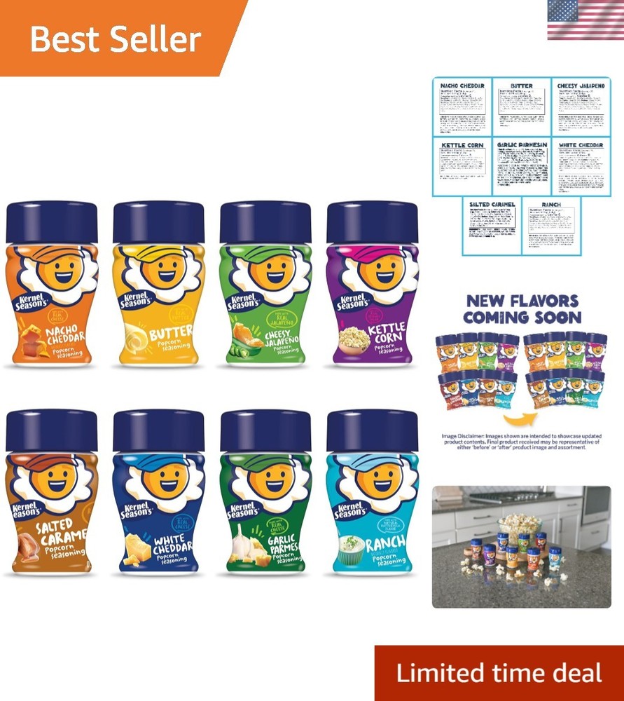 Popcorn Seasoning Mini Jars Variety Pack 8pcs