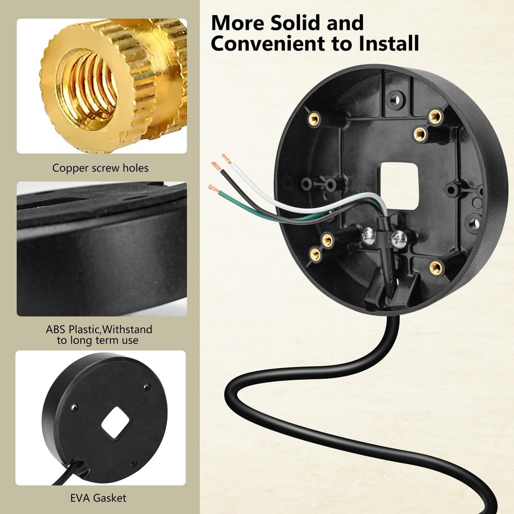 Power Cable and Plug-in Mount for Floodlight Cams Compatible with Floodlight ...