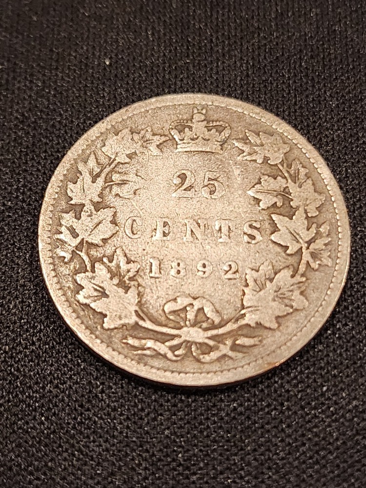 1892 Canada 25 Cents Silver Coin