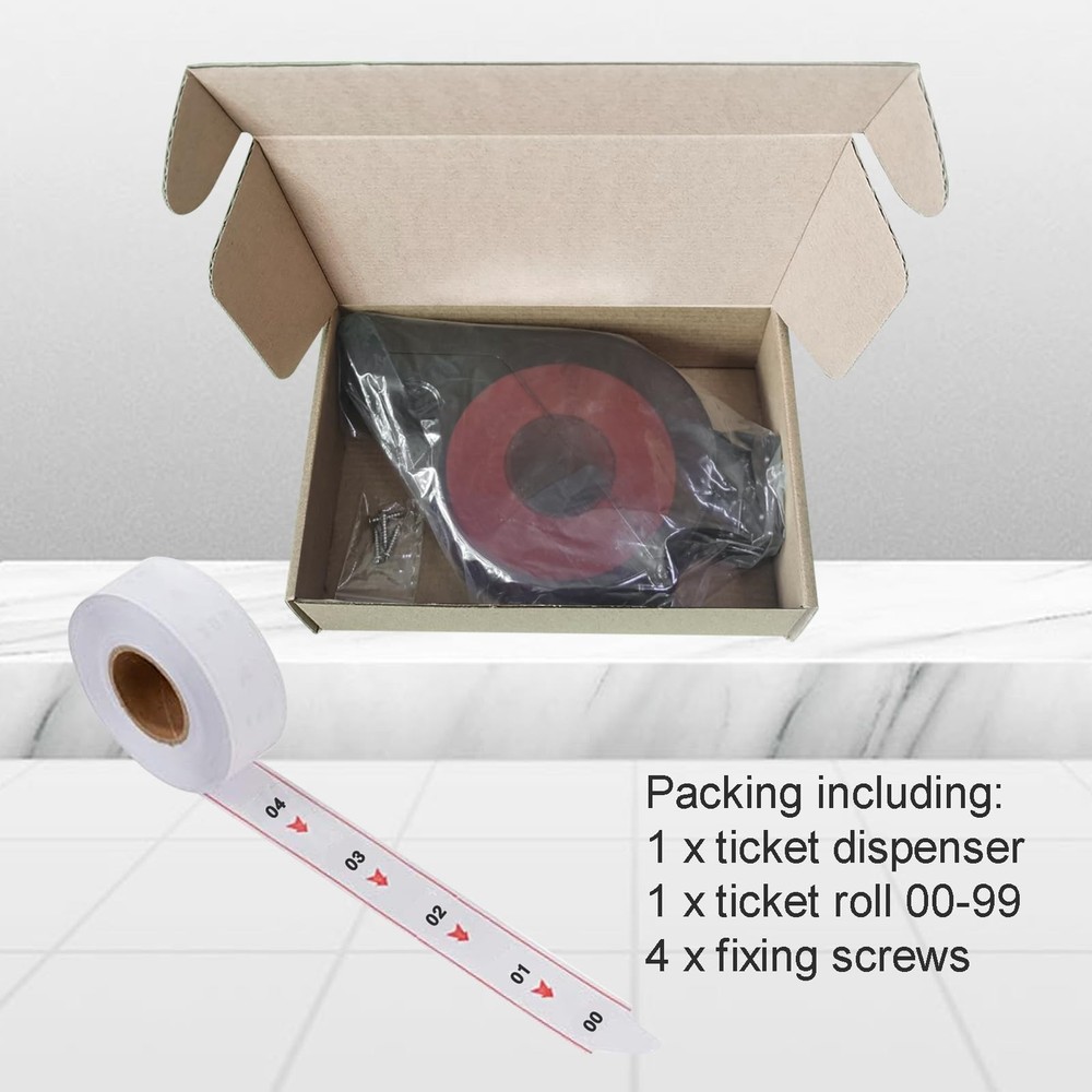 Ticket Dispenser Take a Number System Number Dispenser with 1 Ticket Roll 2 D...