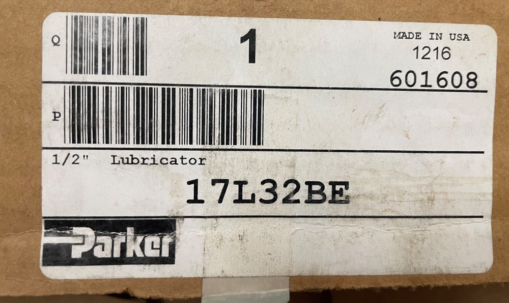 PARKER SCHRADER BELLOWS 17L32BE 1/2" Lubricator