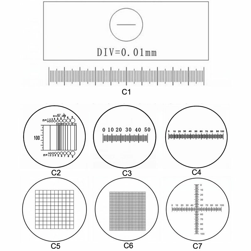 Microscope Eyepiece  Measurement Calibration Slides Microscope Stage Micrometer