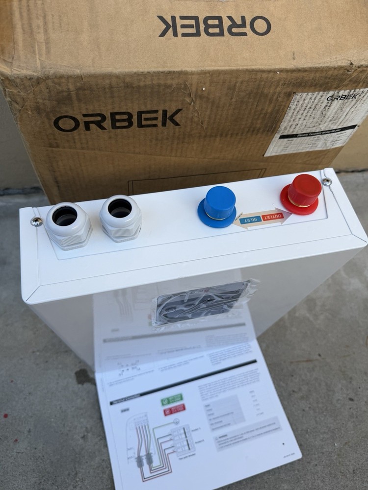 ORBEK 14kW Tankless Water Heater Electric 240V Instant Hot Water Heater For Bath