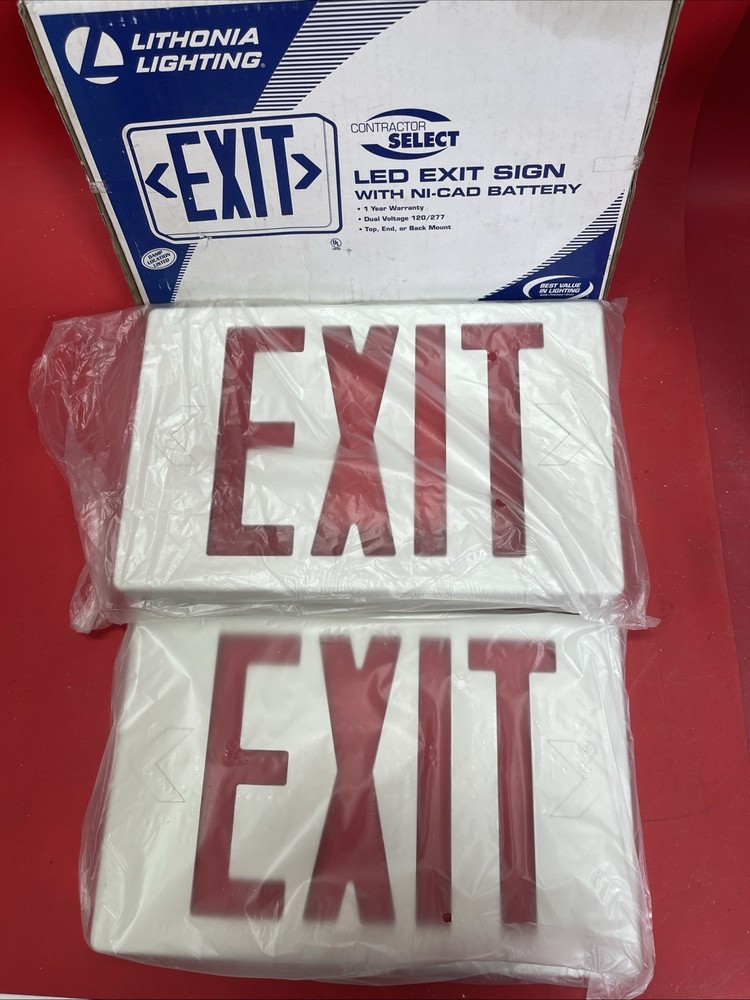 LITHONIA LIGHTING LED EXIT SIGN W/XTRA FACE PLATE