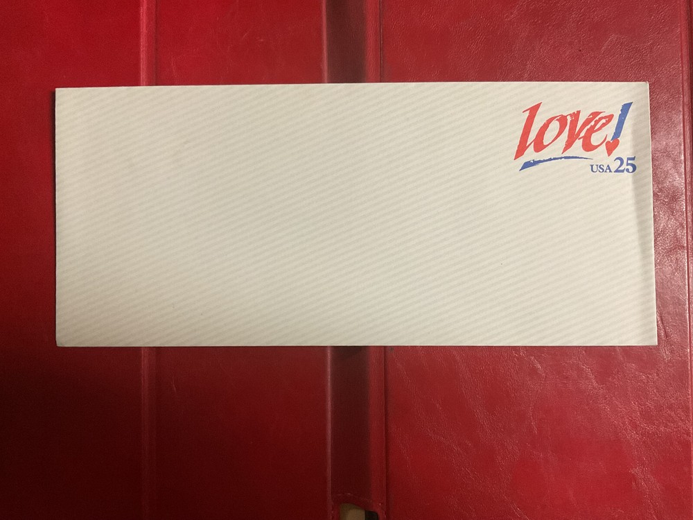(201)  1989 US #U616 stamped envelope, 25 cent