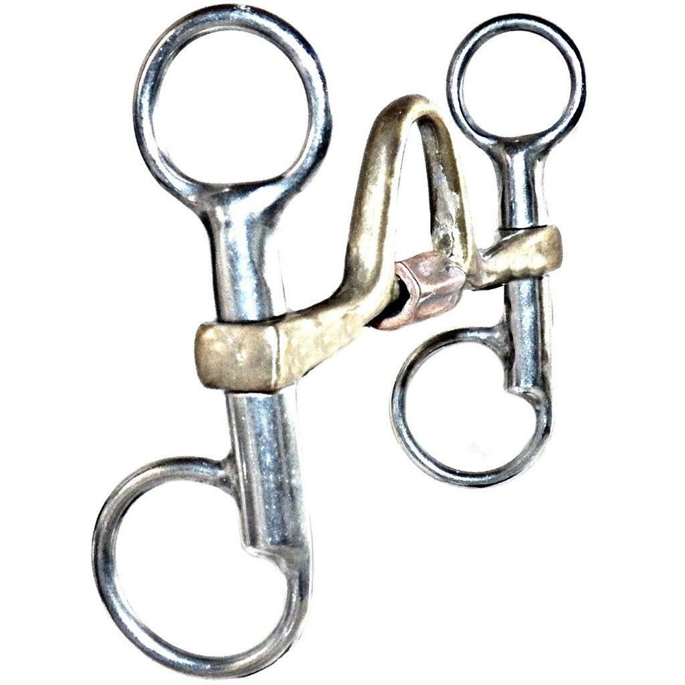 Short Loose Shank Handmade Roller Port Solid Brass Mouthpiece Stainless Bit