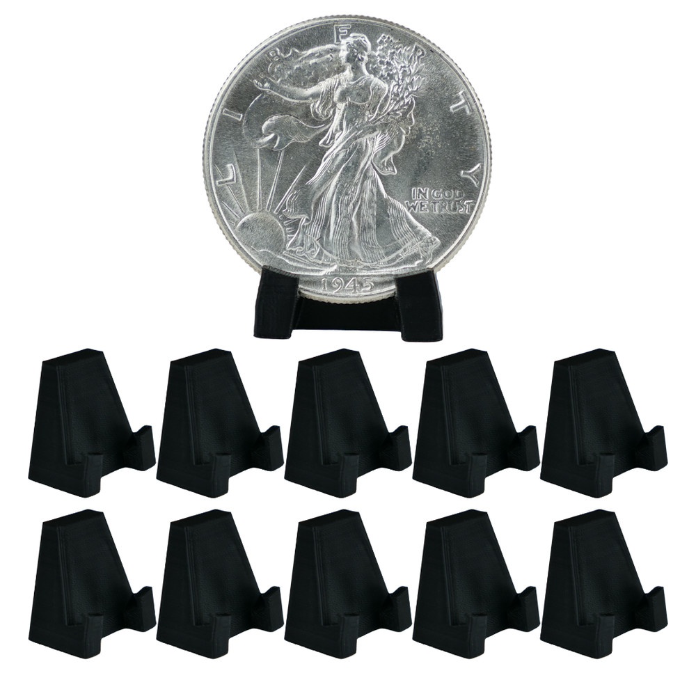 (10) Coin Display Stand Holders Easel Case Small Plastic Storage Box Collectors