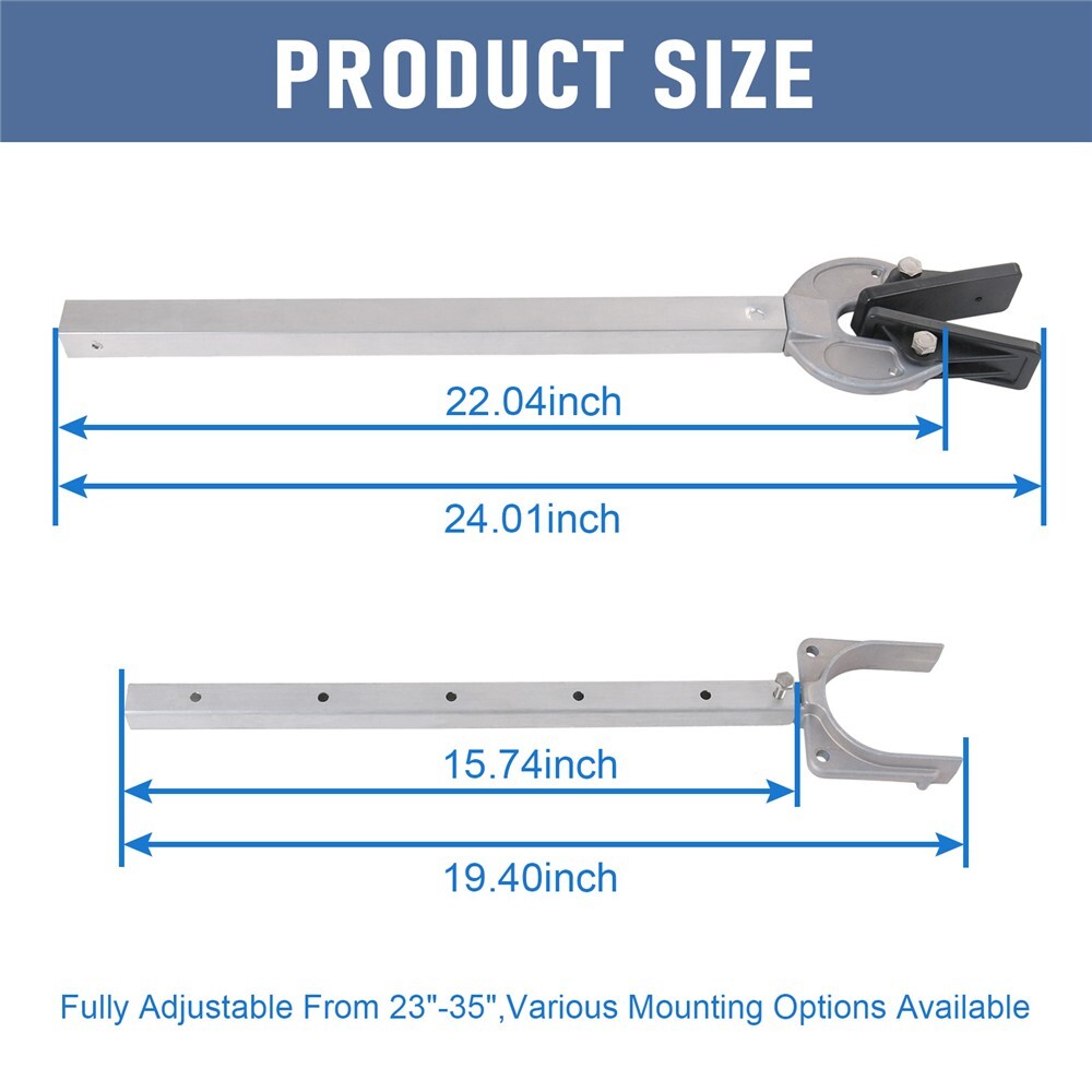 400-RB Adjustable Transom Saver, 23-35", Composite Head Holds Engine