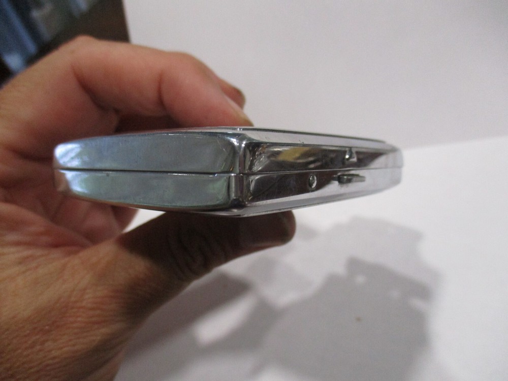 art deco mid century modern chrome Ronson Master case cigarette case & lighter