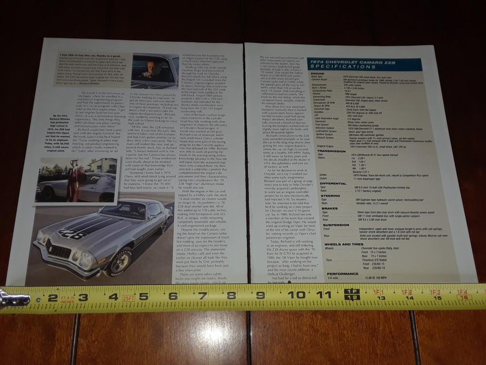 1974 CAMARO Z28 ORIGINAL 2017 ARTICLE