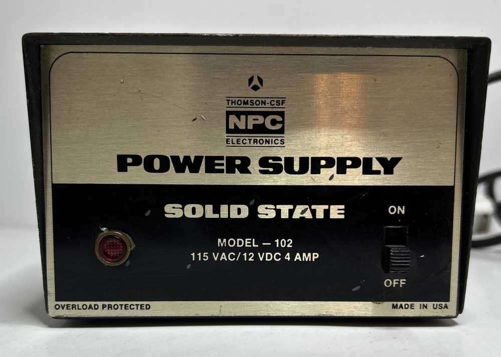 Thomson-CSF NPC Electronics Model 102 Solid State Power Supply  Tested Working