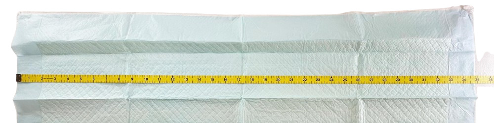 Sheet type Absorbent Bed Protectors White/Blue 90x60 cm