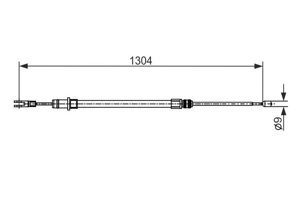 Cable Pull, parking brake BOSCH 1987482431