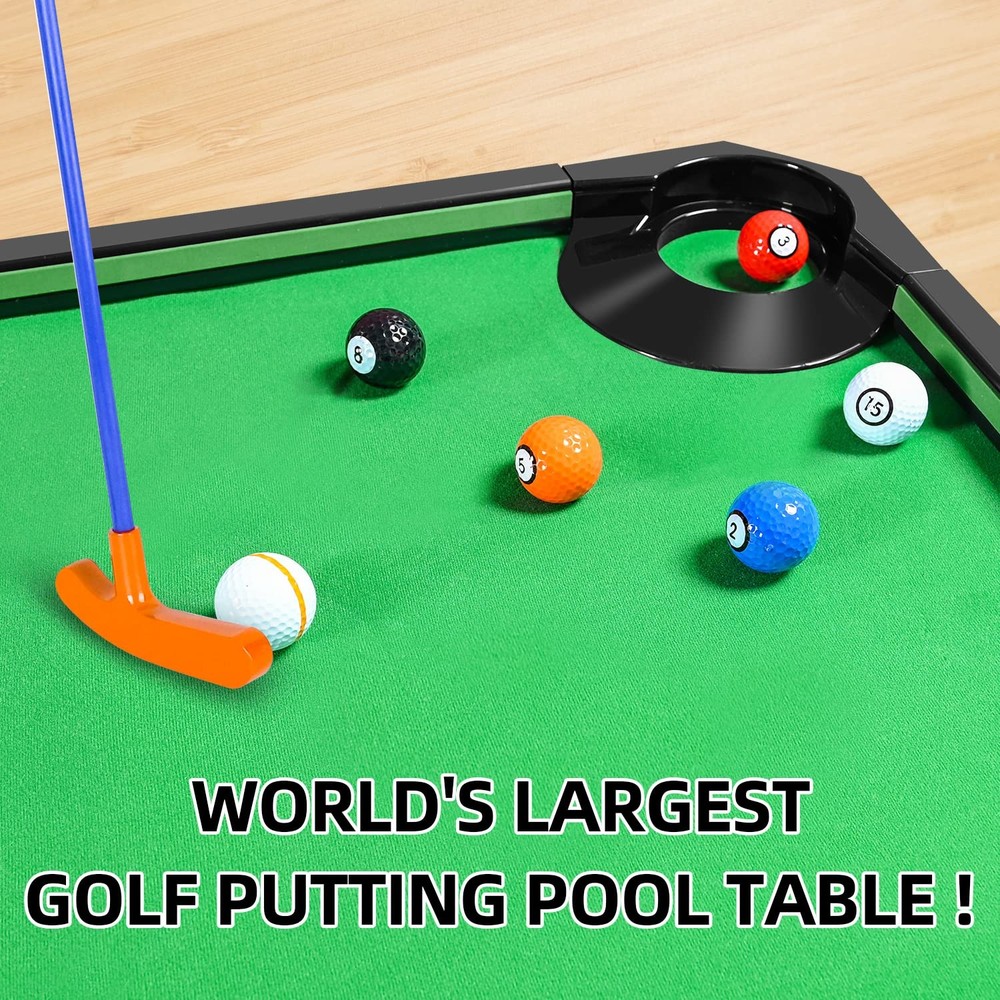 Golf Game -Combining Mini Pool Table & Golf - World’s Largest Putting Green I...