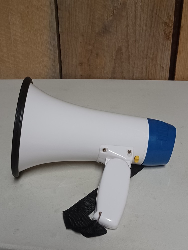 Vintage Blue/White Mega Mite Megaphone