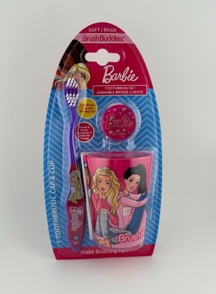 BARBIE Toothbrush (Soft), Cap & Cup Set - 3 piece