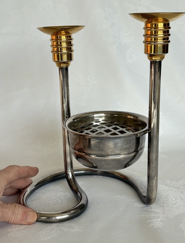 French Mid Century Modern Candleholder - Signed