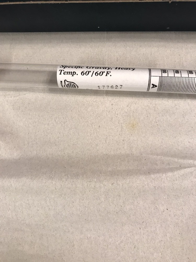 Bellwether Specific Gravity Precision Hydrometer New 1.00-2.00 6603.7