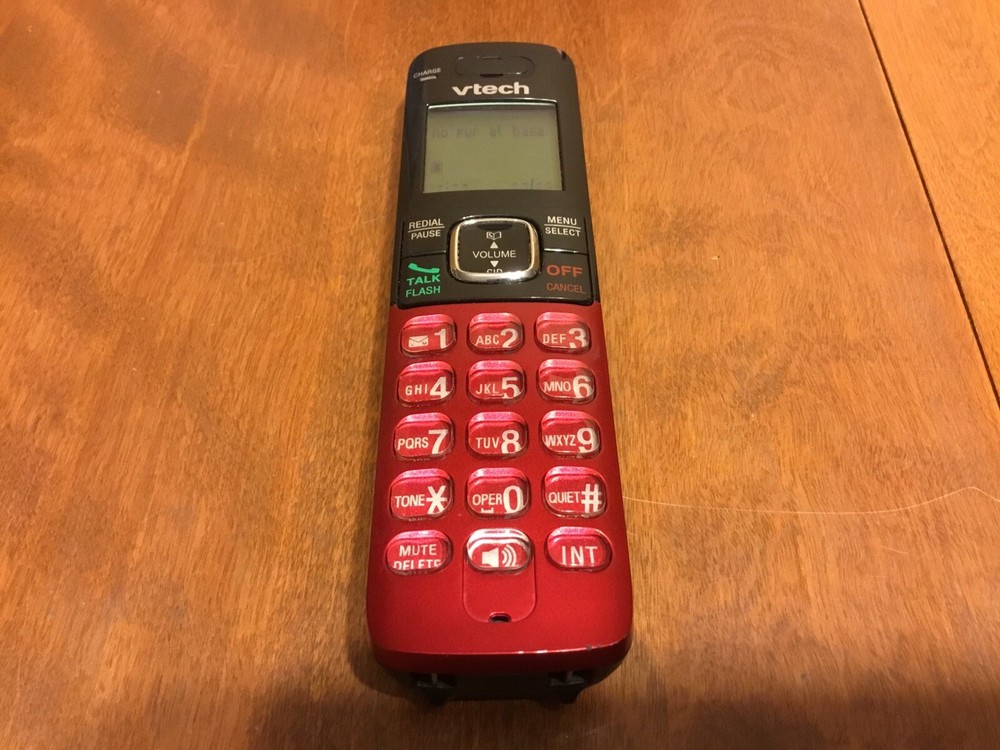 Red VTECH Cordless CS6719-16 Phone System Caller ID / Waiting Tested & Working
