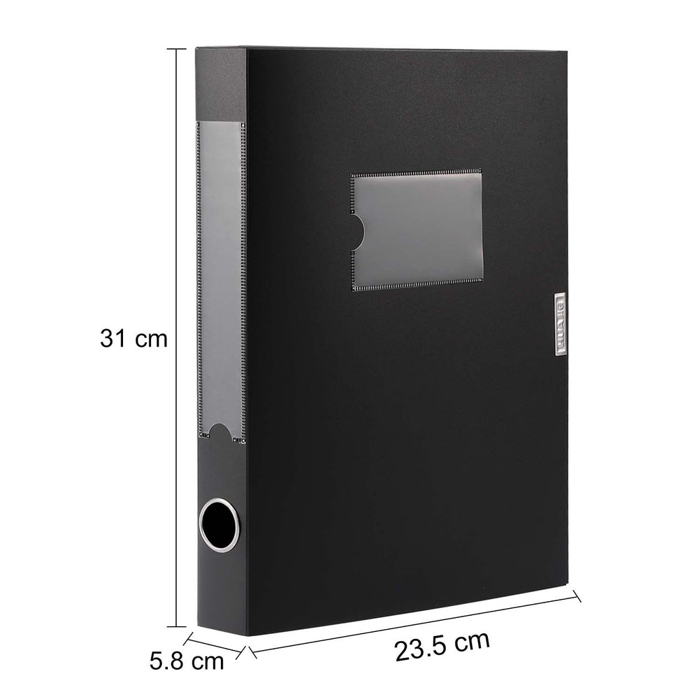 A4 Storage File Boxes Archives Cases, Foldable Plastic File Folder, Th