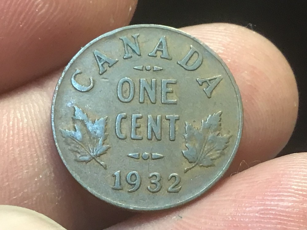 1932 Canada Cent, Canadian Penny, 1 Cent