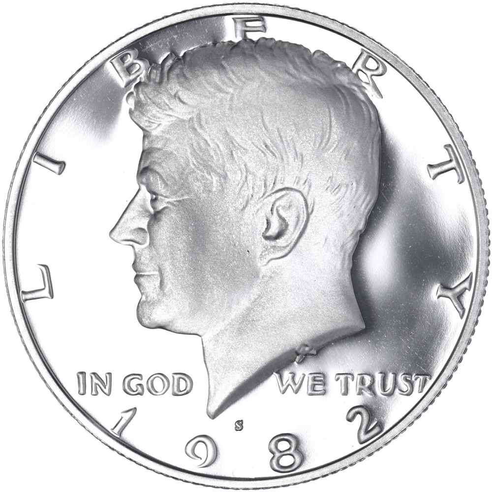 1982 S Kennedy Half Dollar Gem DCam Proof CN-Clad