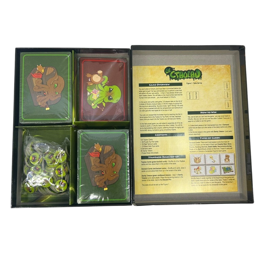 Lil' Cthulhu Card Game Open Box Sealed Cards De-Evolution Studios Kickstarter