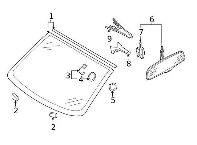 Genuine Audi Rain Sensor Retainer Spring 4F0-907-671-B