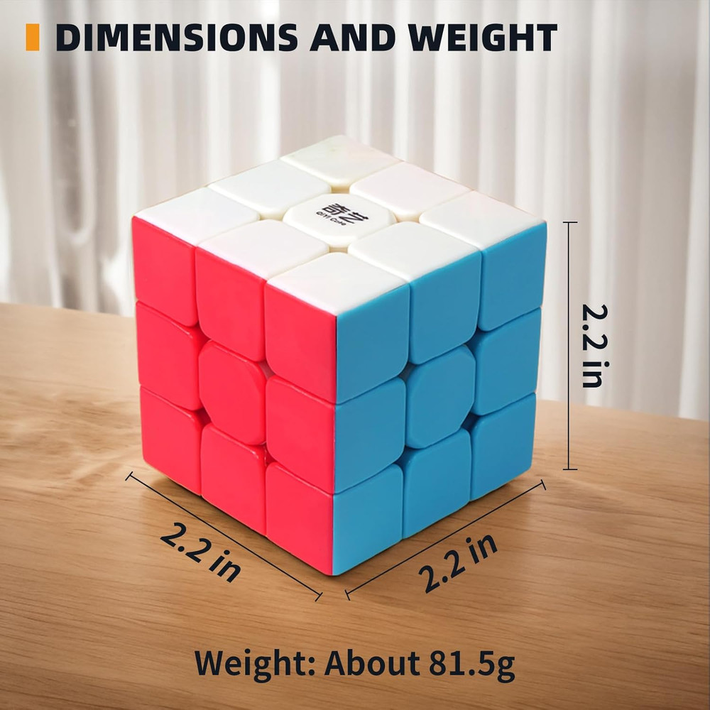 Speed Cube Set 3 Pack Magic Cube | Includes 2X2 Cube,3X3 Cube, Pyraminx Cube | S