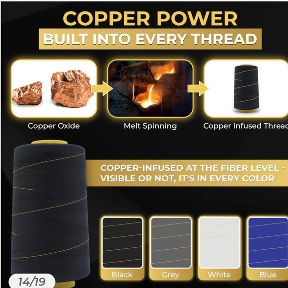 Copper Joint Long Black Compression Socks Size Med